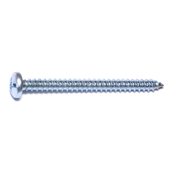 Midwest Fastener Sheet Metal Screw, #14 x 3 in, Zinc Plated Steel Pan Head Combination Phillips/Slotted Drive 03216 - main